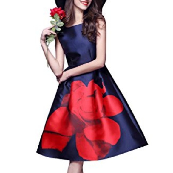 Retro Floral Dress - Picture 1 of 8